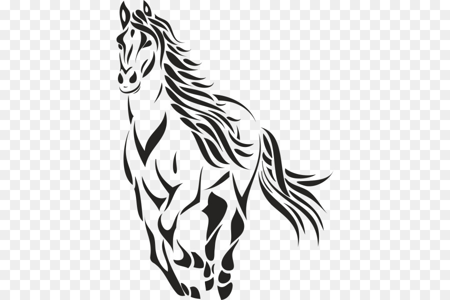 Tattoo Mustang Pferd Kopf Maske - Mustang