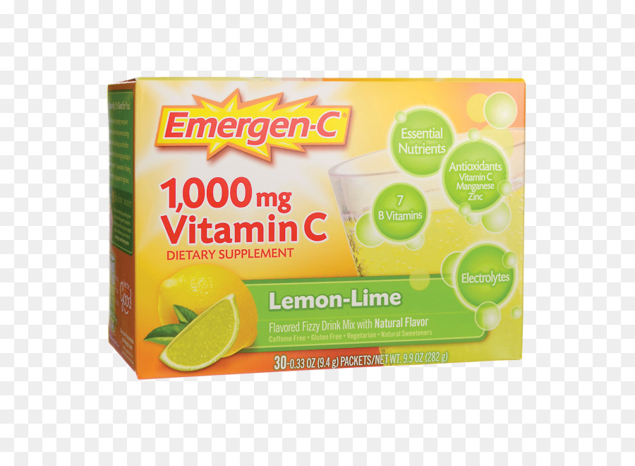 Nahrungsergänzungsmittel Emergen-C-Drink-mix Vitamin C - Zitrone und Limette