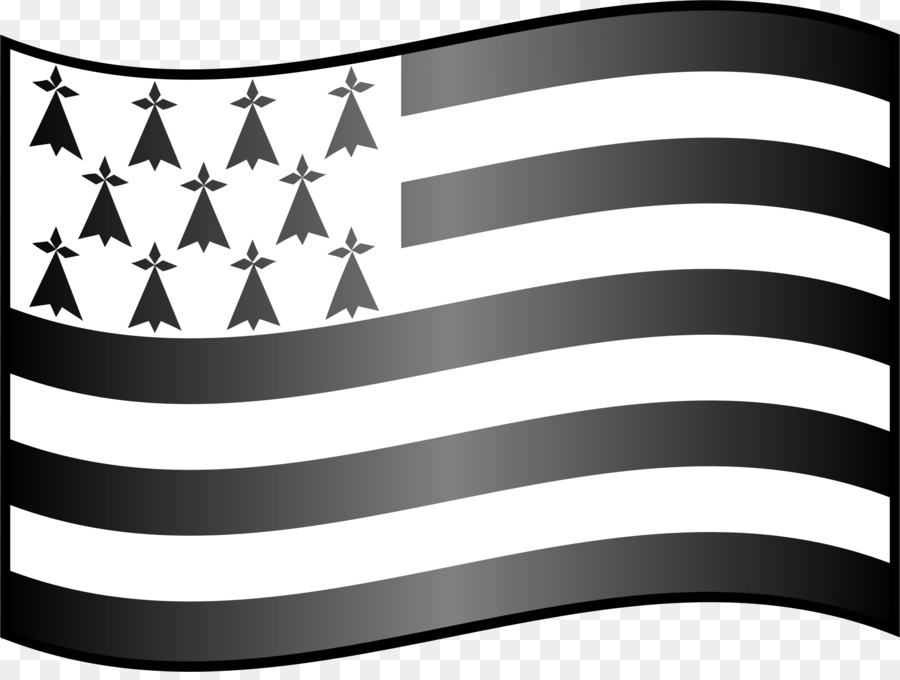 Flagge der Bretagne Breton - Flagge