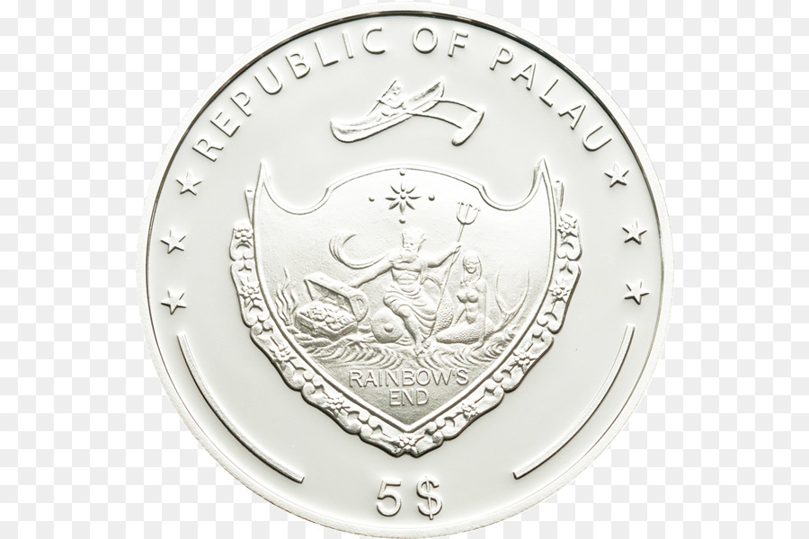 Silber Münze Silbermünze Palau Vier-Blatt Klee - Münze