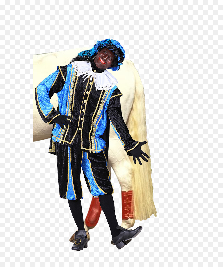 Schwarzes Piet-Kostüm Sinterklaas Blue Clothing - mitleid