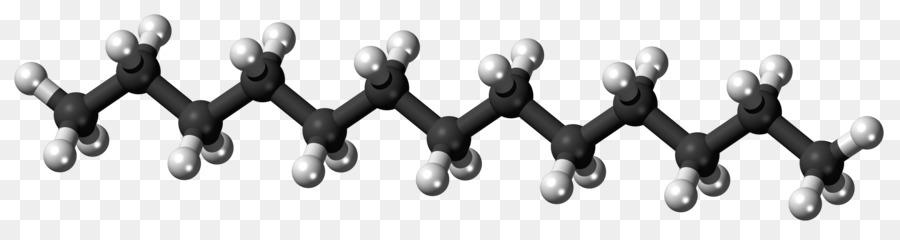 Molekül-Ball-und-stick Modell Decan Chemie Alkane - Gesetz 3d