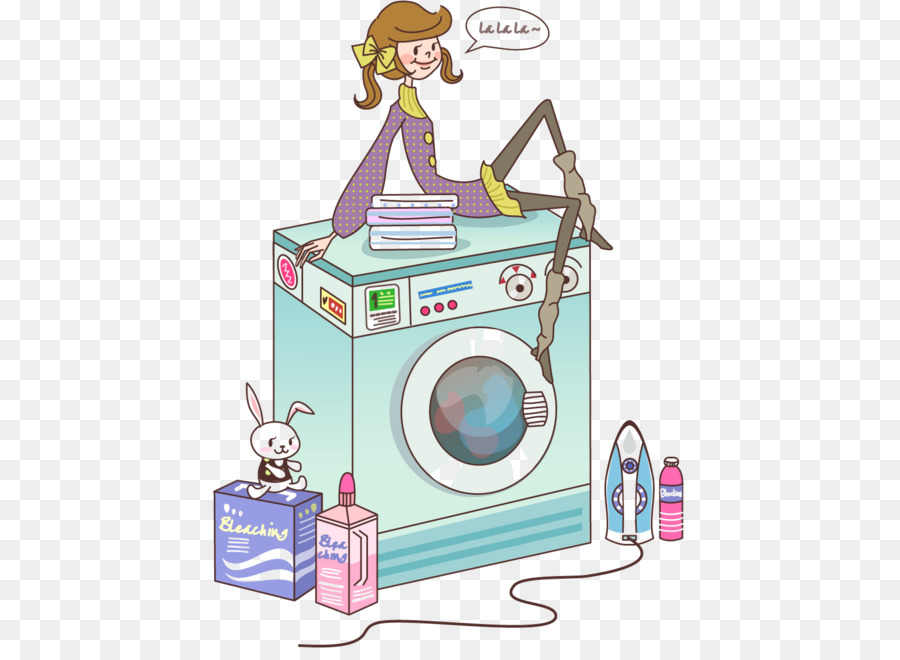 Máy giặt Nhiếp ảnh người phụ Nữ Giặt Clip nghệ thuật - máy một thùng