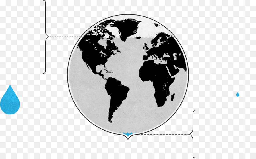 Mondo mappa del Globo terrestre - acqua globo