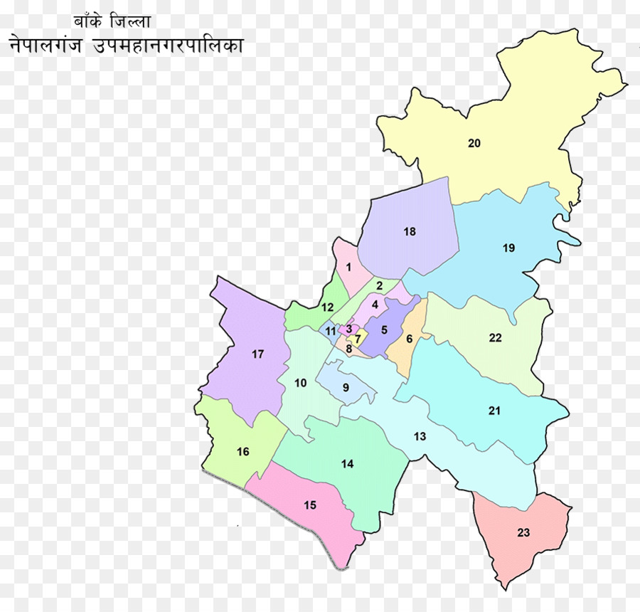 Nepalgunj West Rapti Fluss Gemeindeversammlung Gaunpalika Gemeinde - nepal Karte