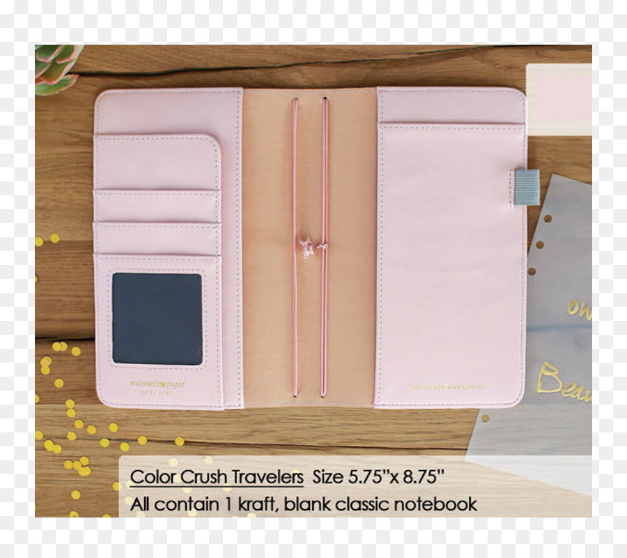 Notebook-organizer Gold-beize, Platin - Notebook