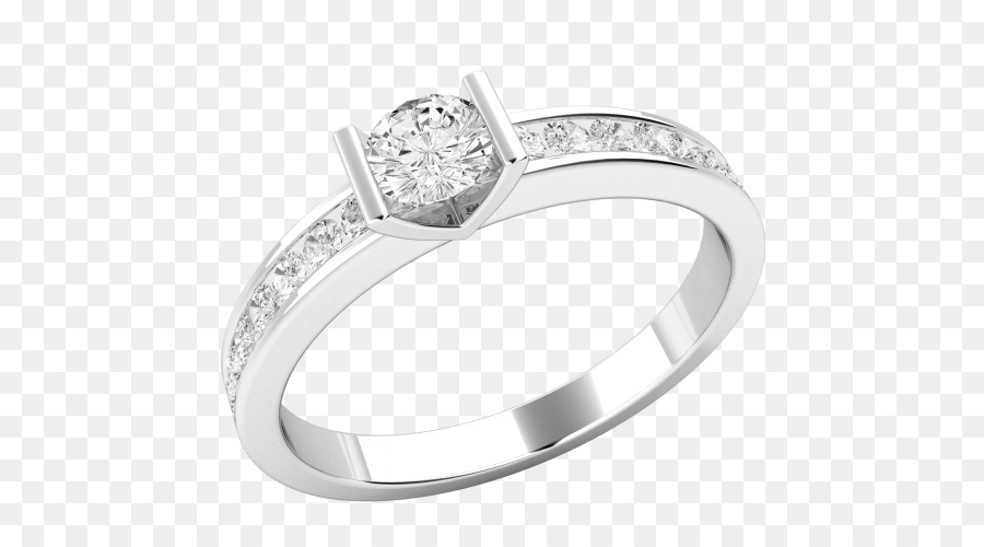 Nozze di diamante anello, taglio Princess anello di Fidanzamento - diamante