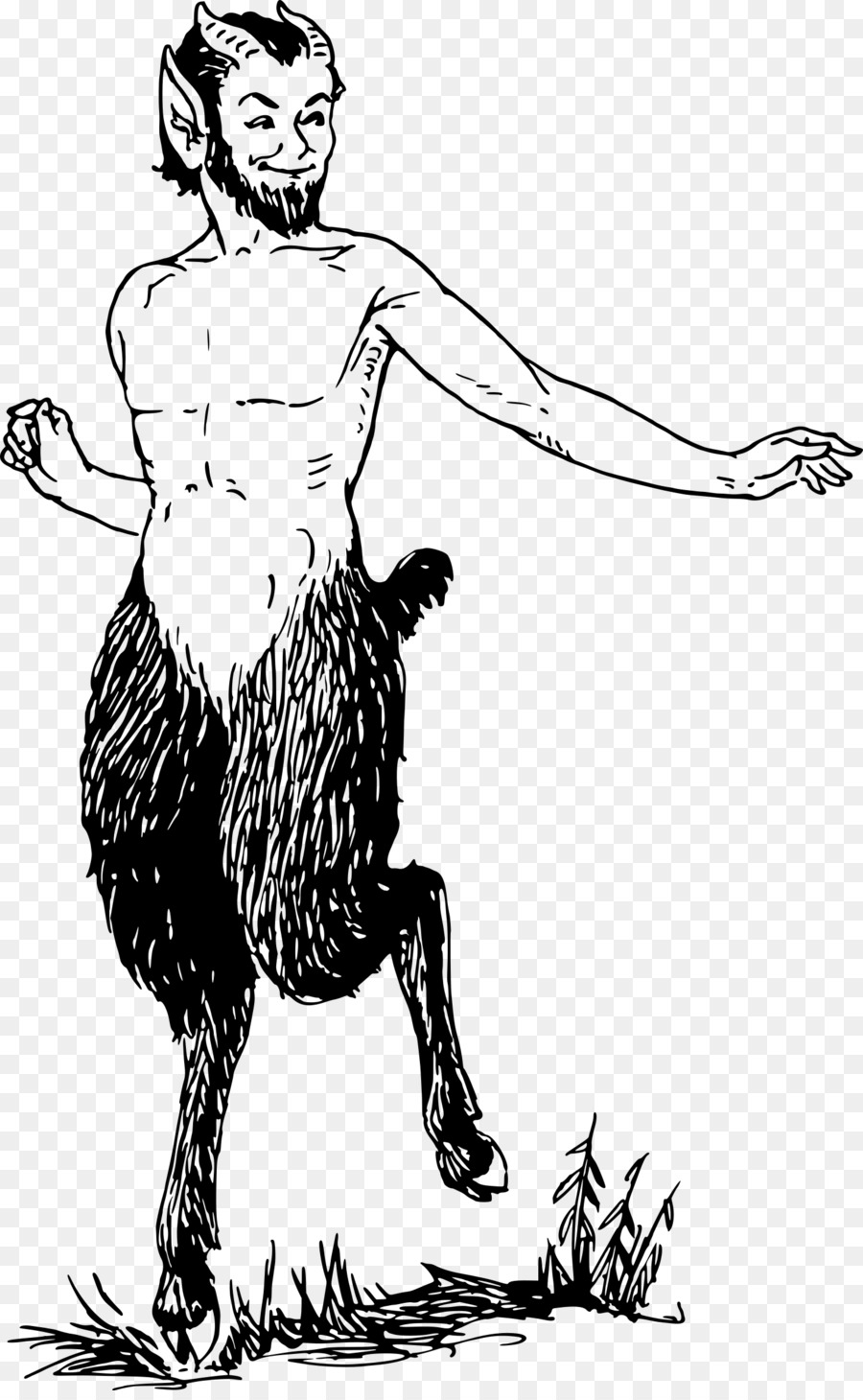 Faun Satyr der griechischen Mythologie, der Ziegenmensch Clip-art - Faun