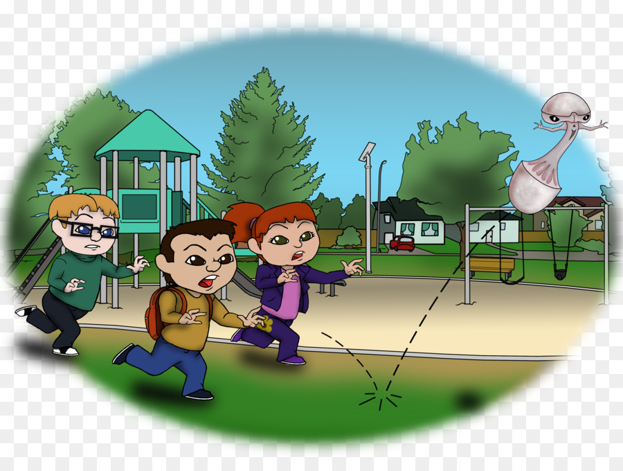 Spielplatz Jedes Kind in einem Park Cartoon Trickfilm - Kind park