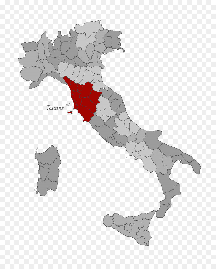 Regioni di Italia Mappa Vettoriale di Bandiera d'Italia - mappa