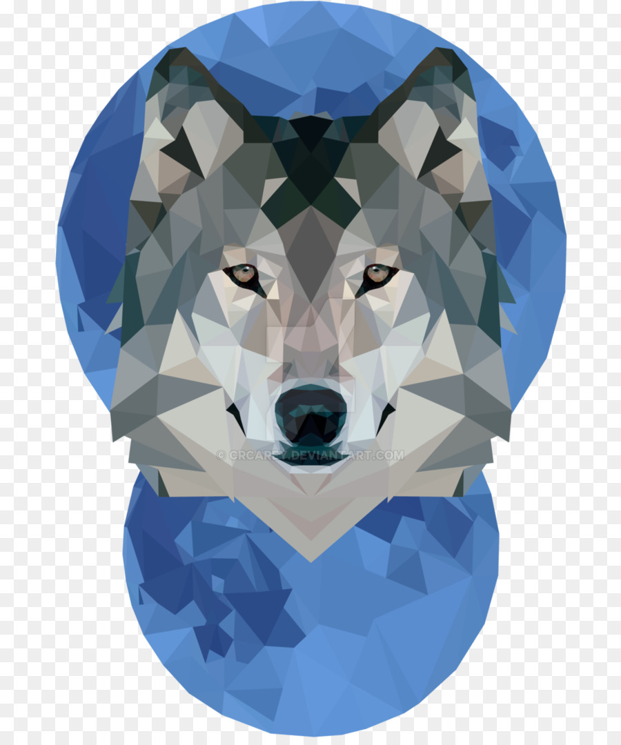 Wolf-Kunst-Low-poly Geometrie - Malerei