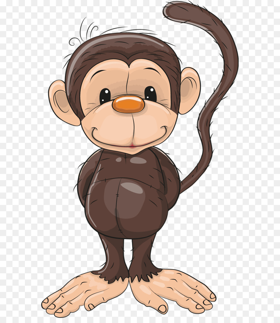 Cartoon Monkey Clip Art - Affe