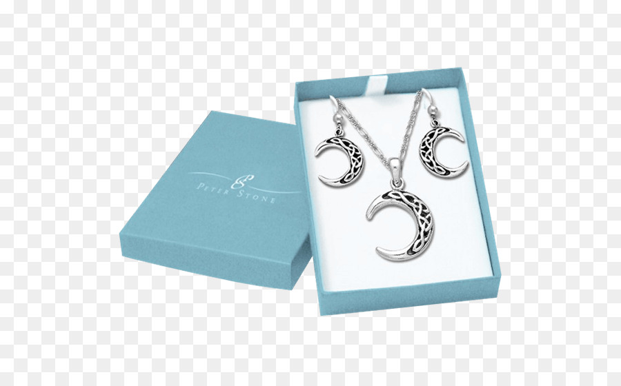 Ohrring Sterling Silber Charms & Anhänger Halskette - Silber