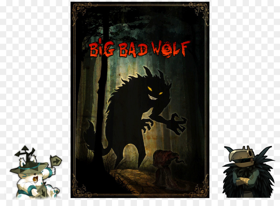 Big Bad Wolf Little Red Riding Hood Grauer wolf-Tier-Poster - Big Bad Wolf