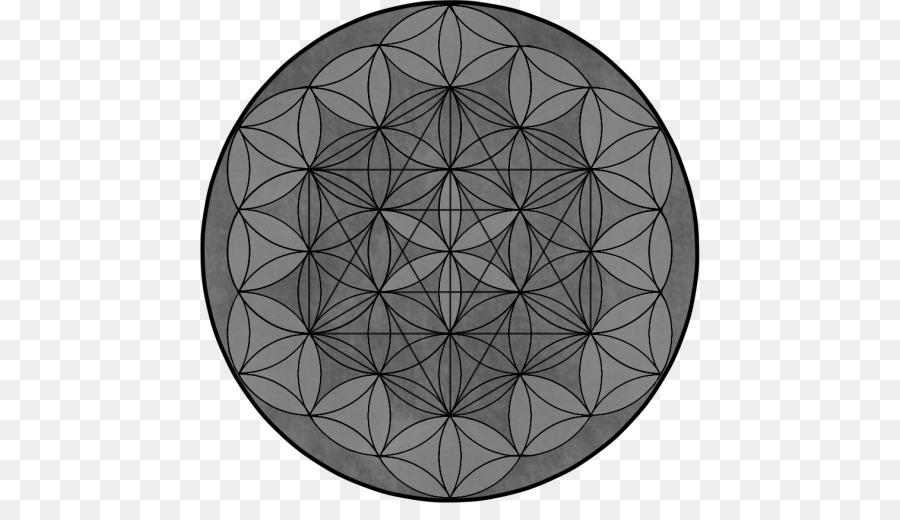 Überlappende Kreise grid-Symmetrie-Weiß-Muster - Kreis