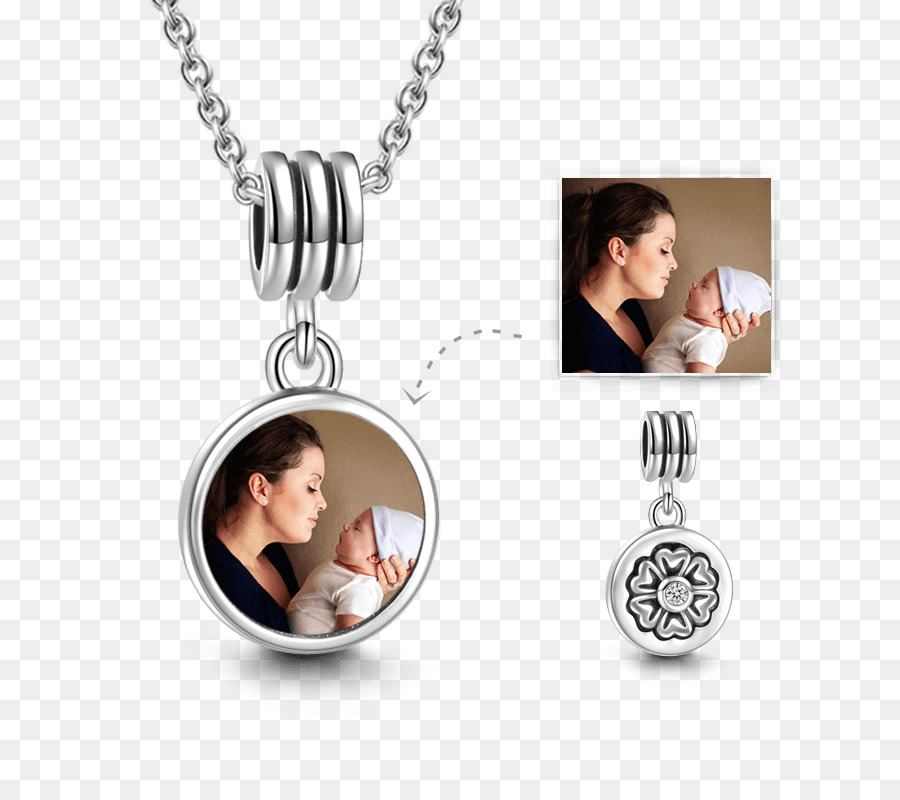 Medaillon Halskette Silber Schmuck Charms & Anhänger - Halskette