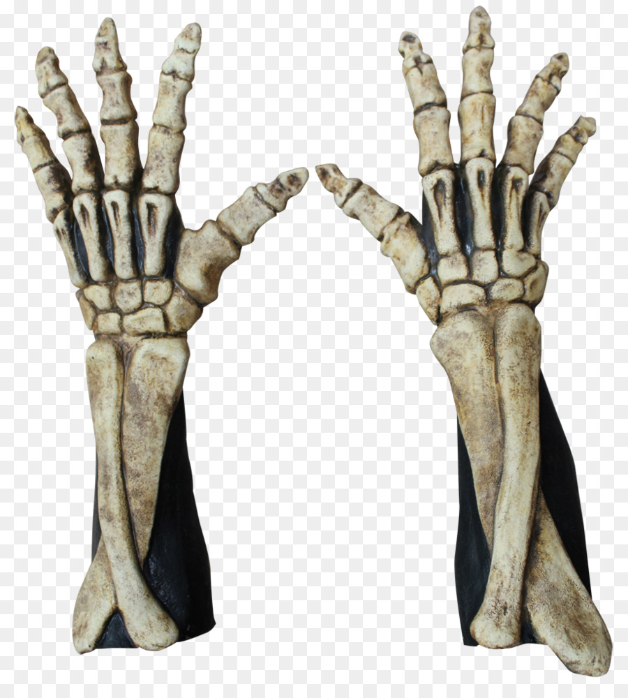 Gewand, Skelett-Finger-Handschuh-Hand - Skelett