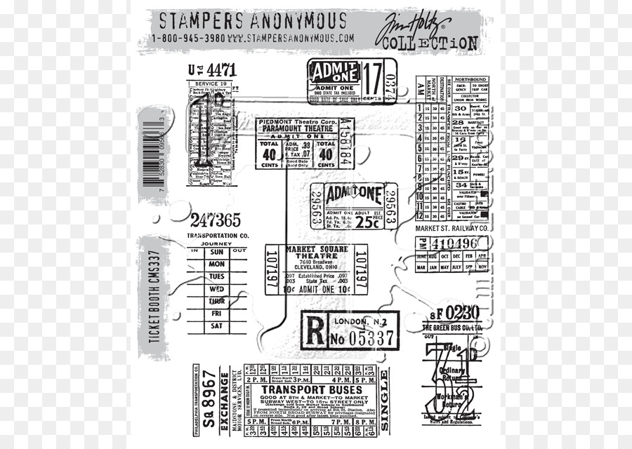 Gummi, Briefmarke, Briefmarken Ticket Sizzix Stampers Anonymous - ticket Stand