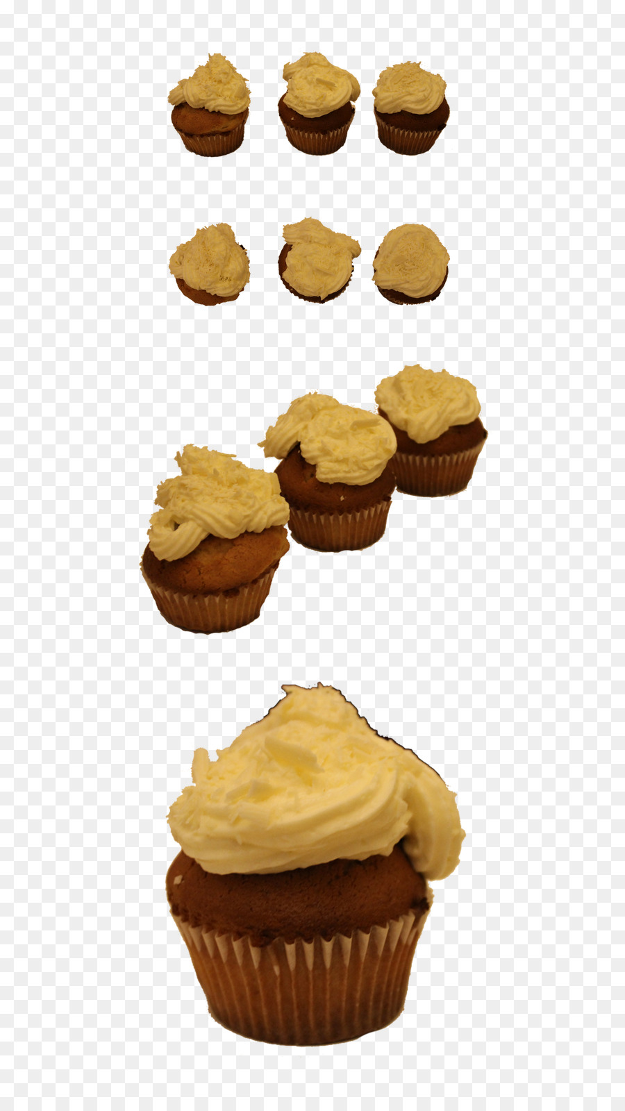 Cupcake Peanut butter cup Muffin mit Buttercreme-Geschmack - Vanille Cupcake