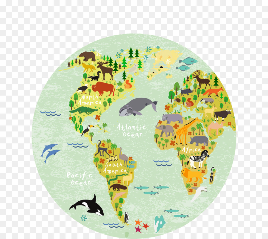 Welt Karte Wandbild Globus - Weltkarte
