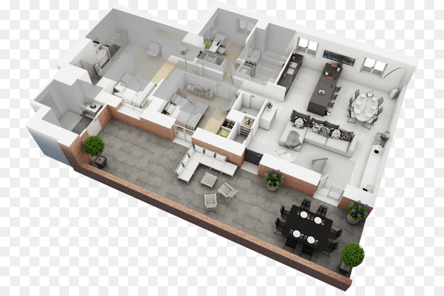 3D Haus planen Grundriss - Haus