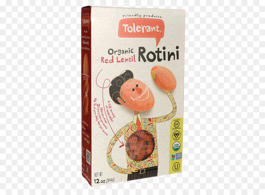 Il cibo biologico Pasta di Lenticchie Fusilli Penne - rosso di lenticchie