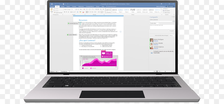 Laptop Microsoft Office 2016 Microsoft Word-Microsoft Office 365 - gemeinsam