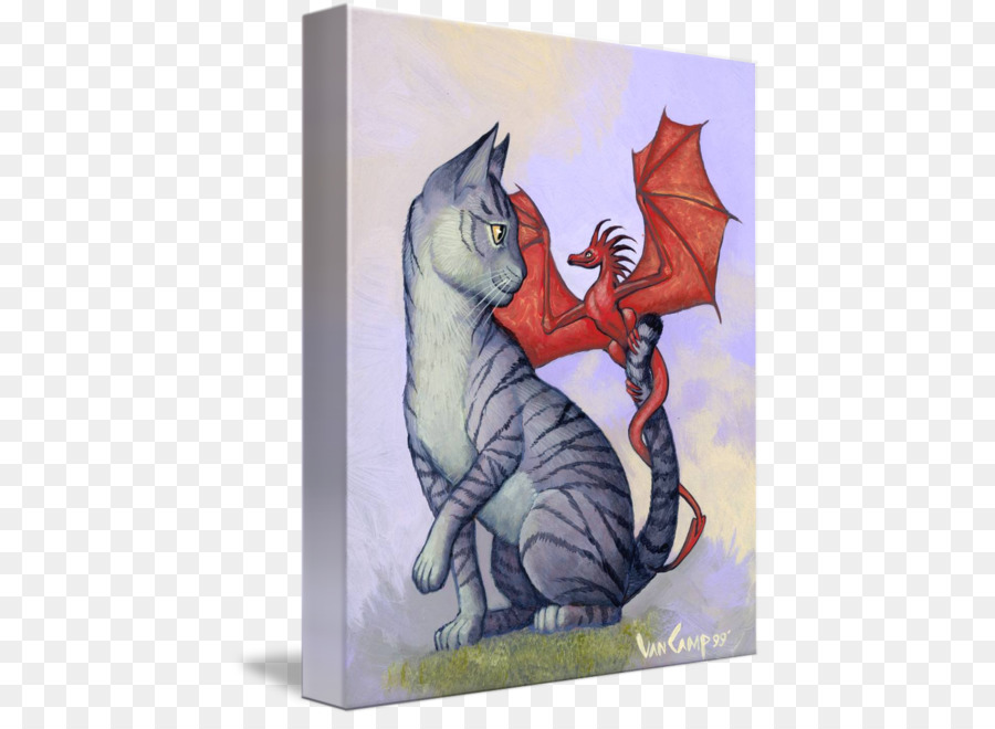 Dragon Kitten, Siamesen-Katze Kunst - Drache Katze