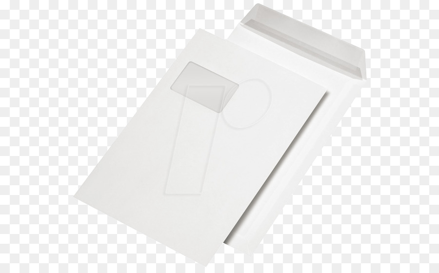 Papier Umschlag DIN lang Weiss Kunststoff - Umschlag