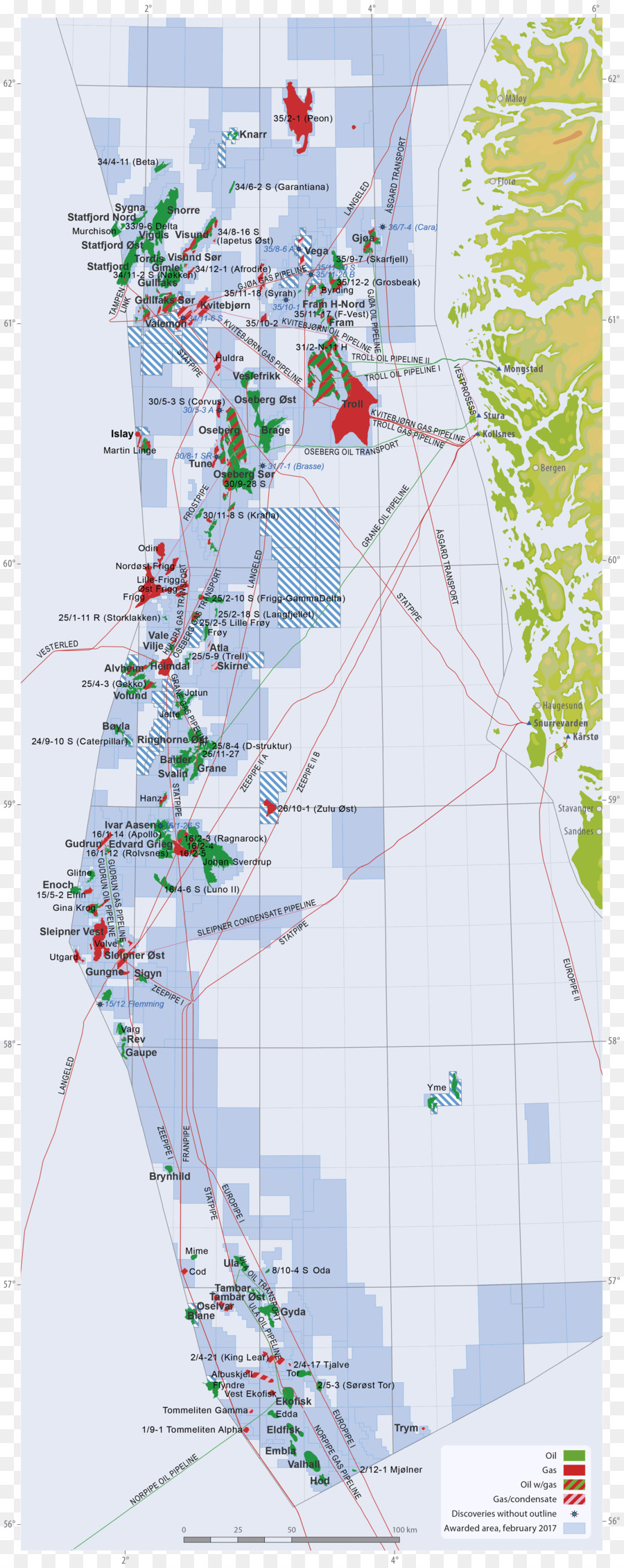 Norvegia piattaforma continentale norvegese Norwegian Petroleum Directorate Diagramma - mappa