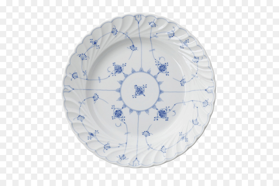 Teller Blaue und weiße Keramik-Porzellan-Kreis - Platte