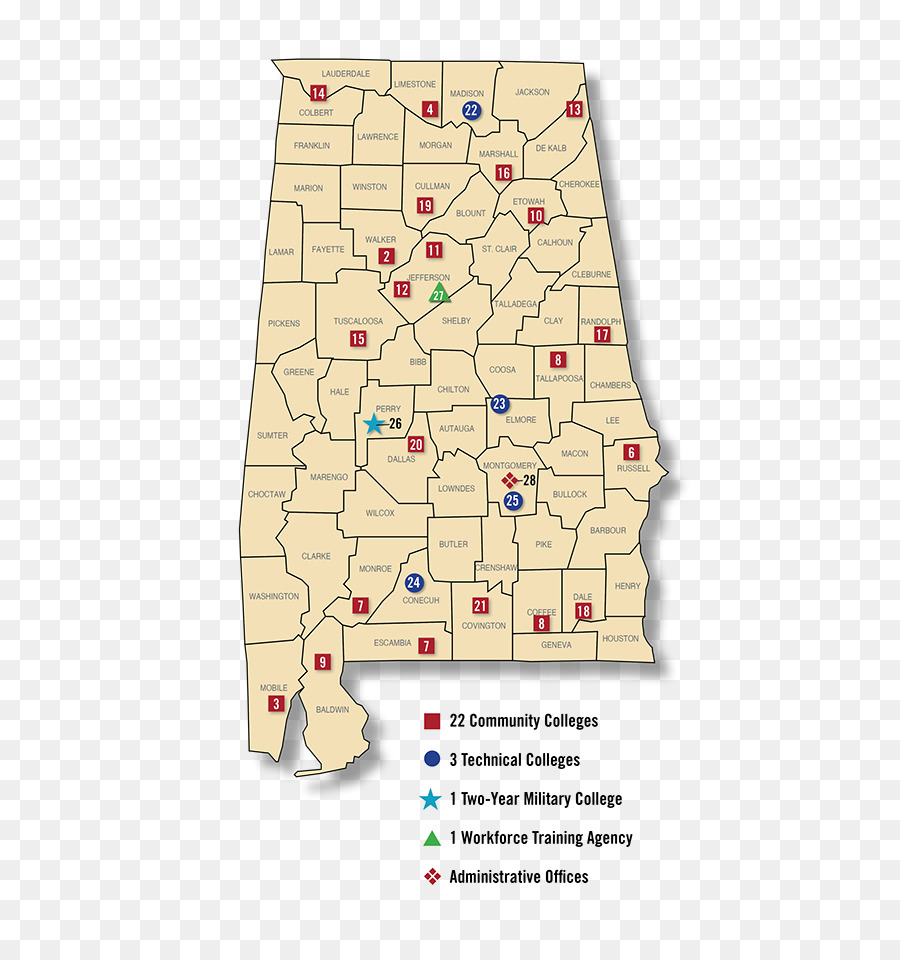 Đông Bắc Alabama Trường Cao Đẳng Cộng Đồng Ven Biển Alabama Trường Cao Đẳng Cộng Đồng Đây Bevill Nước Trường Cao Đẳng Cộng Đồng Liên Minh Miền Nam Nước Trường Cao Đẳng Cộng Đồng - bản đồ