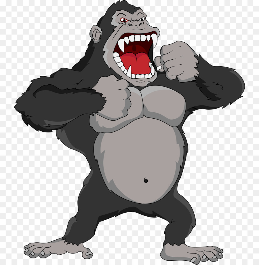 Gorilla Affe Cartoon Clip art - Gorilla