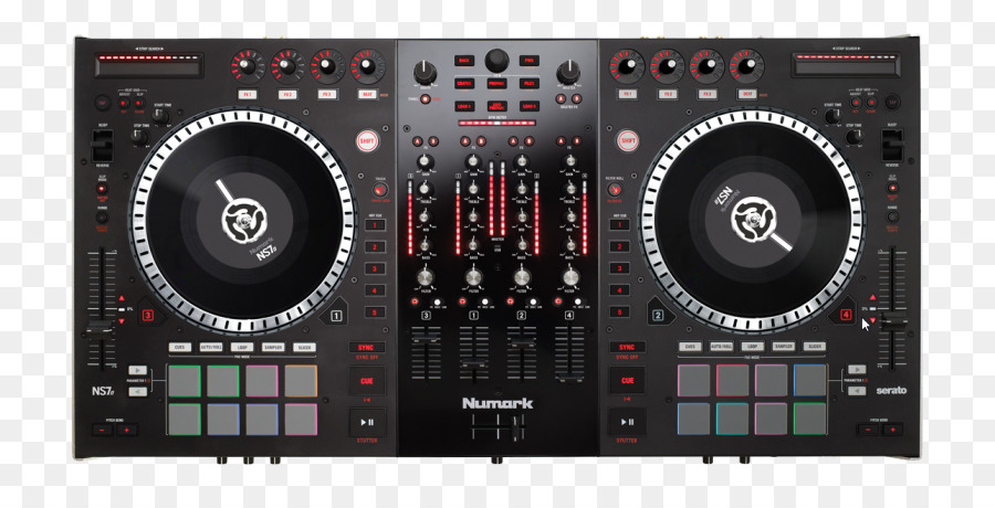 DJ controller Numark Industries Disc jockey Numark NS7II Audio Mischer - andere