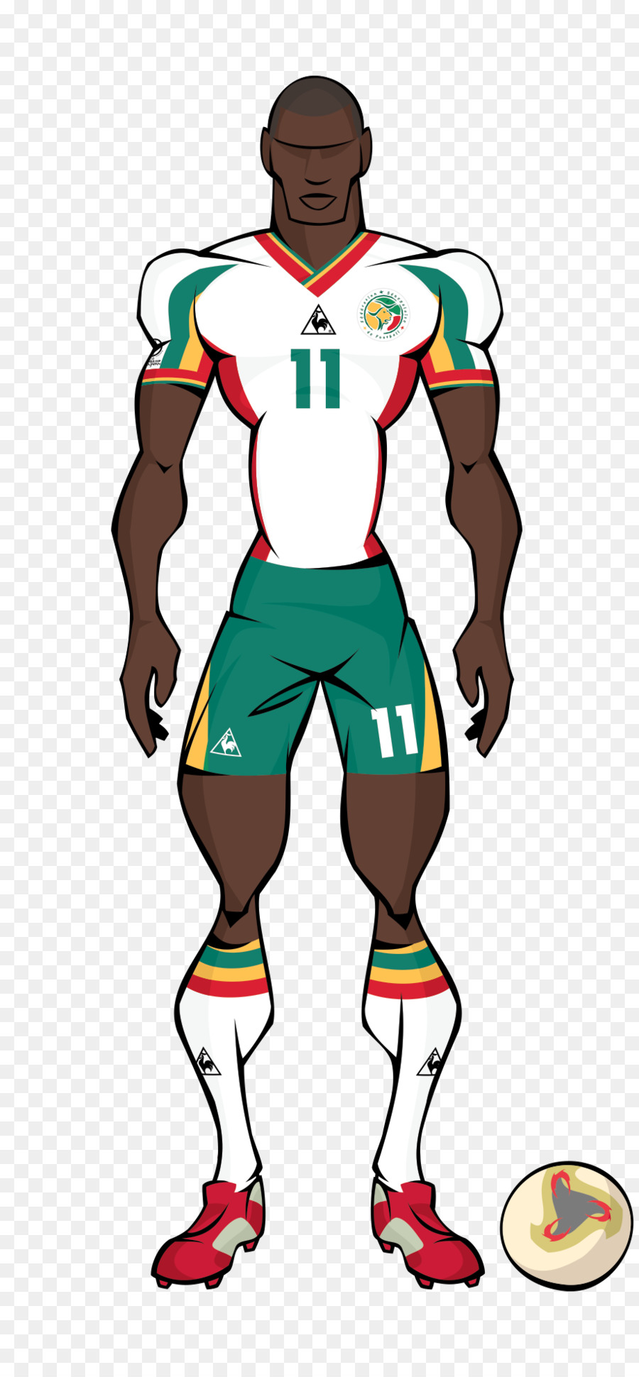 Senegal national football team, FIFA WM 2002 Senegal de la Copa Mundial de Fútbol de 2002 Football Spieler Kit - Oliver Kahn