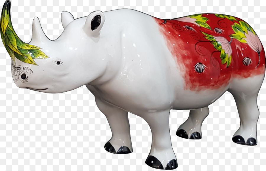 Bestiame Figurina Muso degli animali Terrestri - rhino acquerello