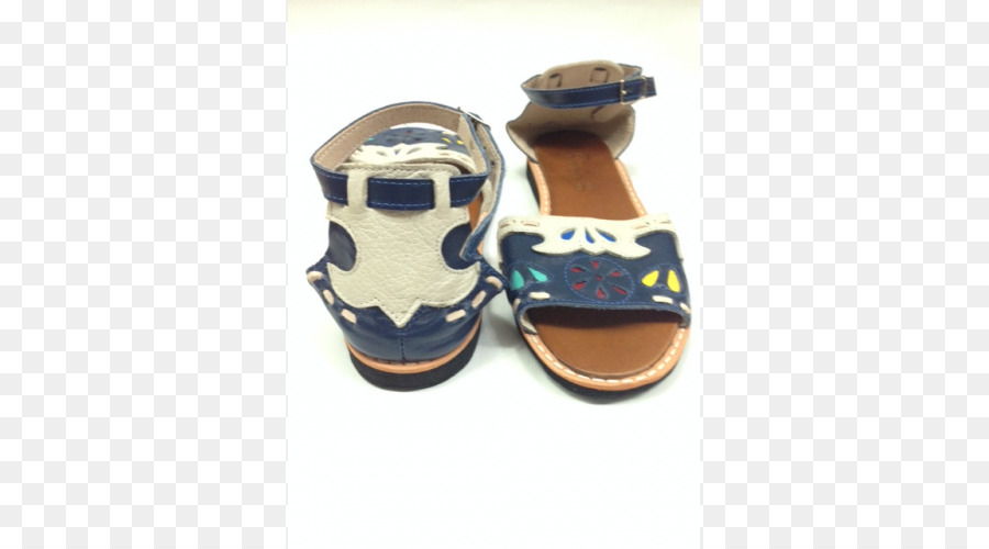 Sandale Leder Schuh Blau Gelb - Sandale