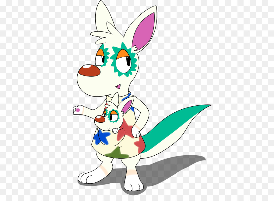 Easter Bunny Thỏ Qua động Vật: Lá Mới Nghệ thuật Clip nghệ thuật - thỏ