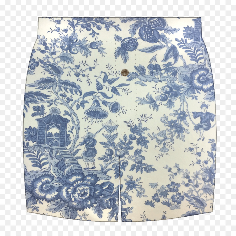 Textil-Rock, Blauen und weißen Keramik Porzellan Muster - Kunming