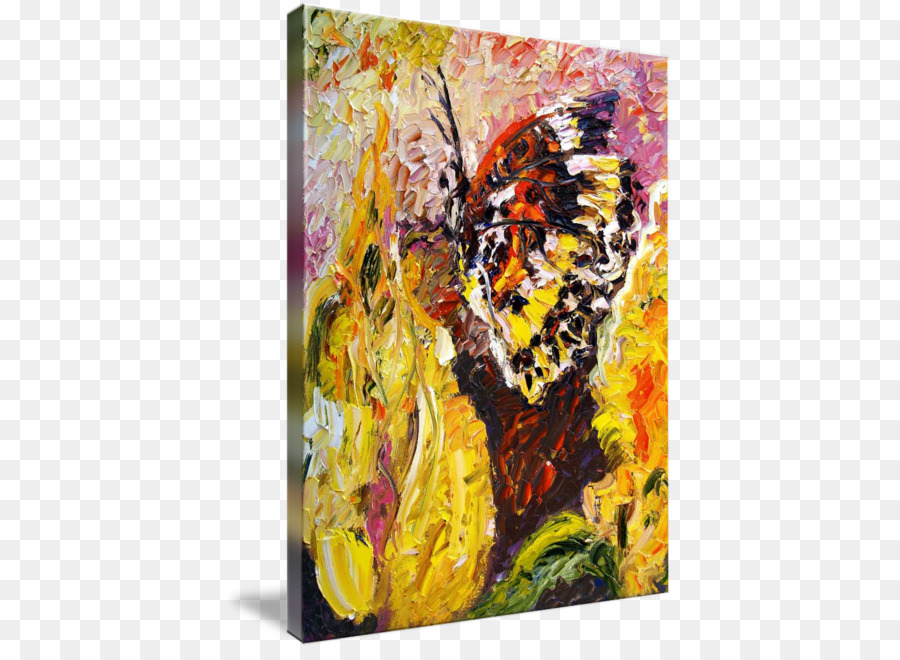 Nghệ thuật sơn màu Sơn - bướm hoa màu nước
