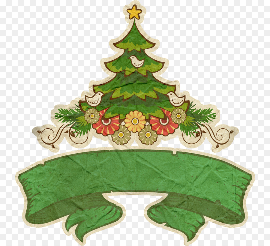 Weihnachtsbaum Weihnachten Tanne ornament - Weihnachts Label