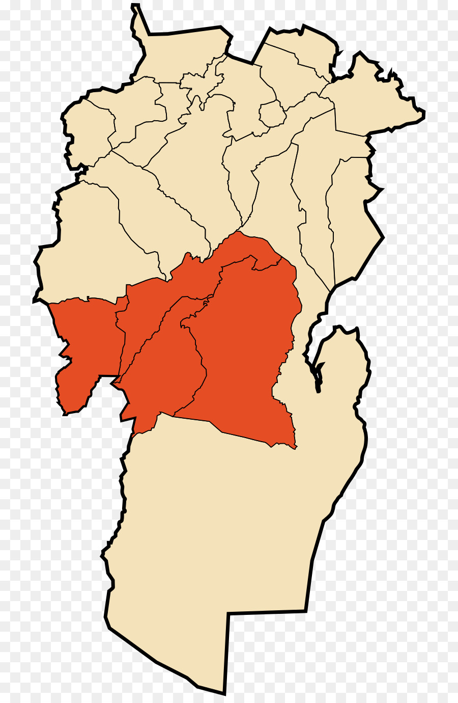 Aïn Touila Quartiere, i Distretti dell'Algeria Daïra chechar - 40%
