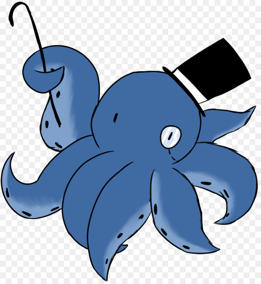 Octopus Kobalt blau Cephalopod Clip art - Tintenfisch Cartoon