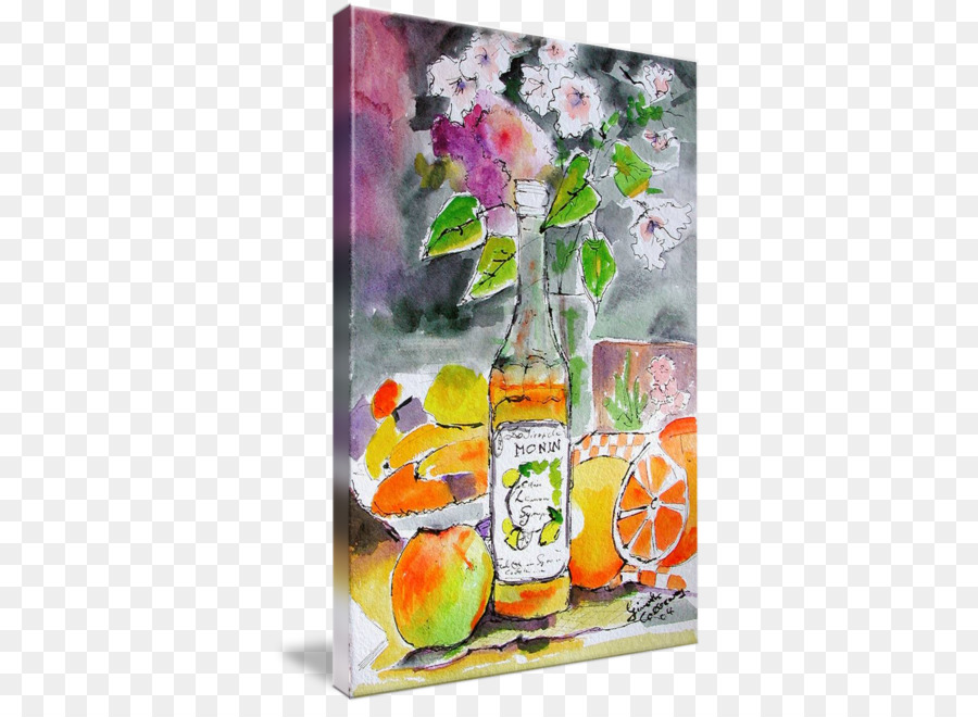 Fotografia Still-life pittura ad Acquerello Liquore barella - acquerello di limone
