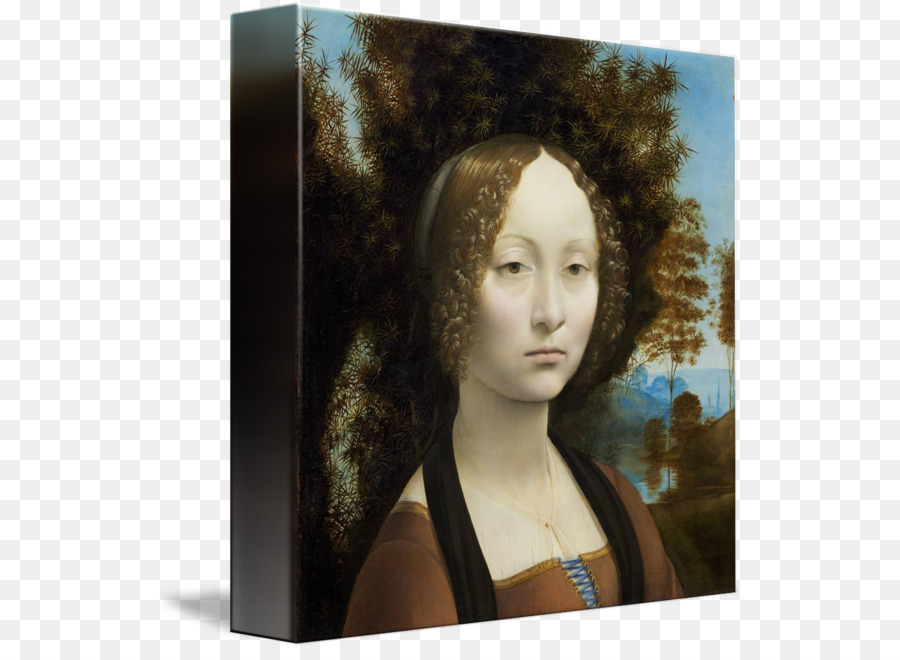 Ginevra de' Benci Kopf einer Frau Gemälde Mona Lisa Portrait - Malerei
