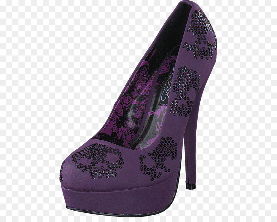 High-Heels Schuh-Violett-Plattform-Schuh mit Pailletten - lila