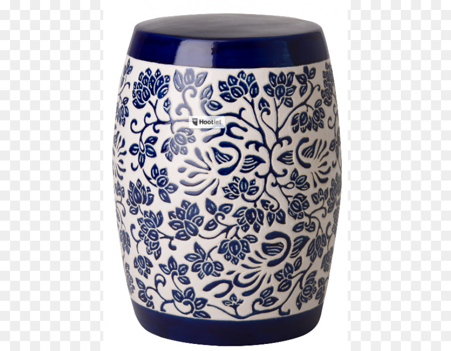 Keramik-Hocker Blau und weiß Keramik Tisch Garten - Garten Sitz