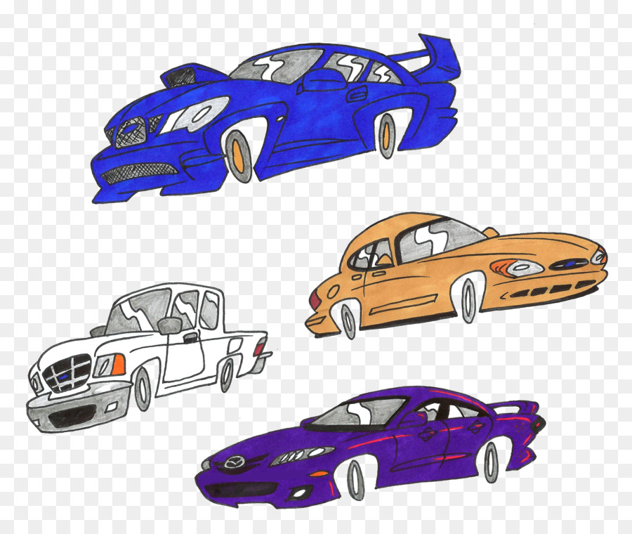 Karikaturen der Zeitschrift Automobil design Kompaktes Auto - Auto