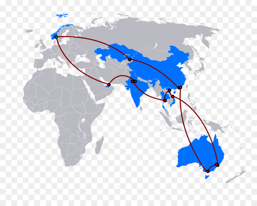 Weltkarte, Australien, China - Weltkarte