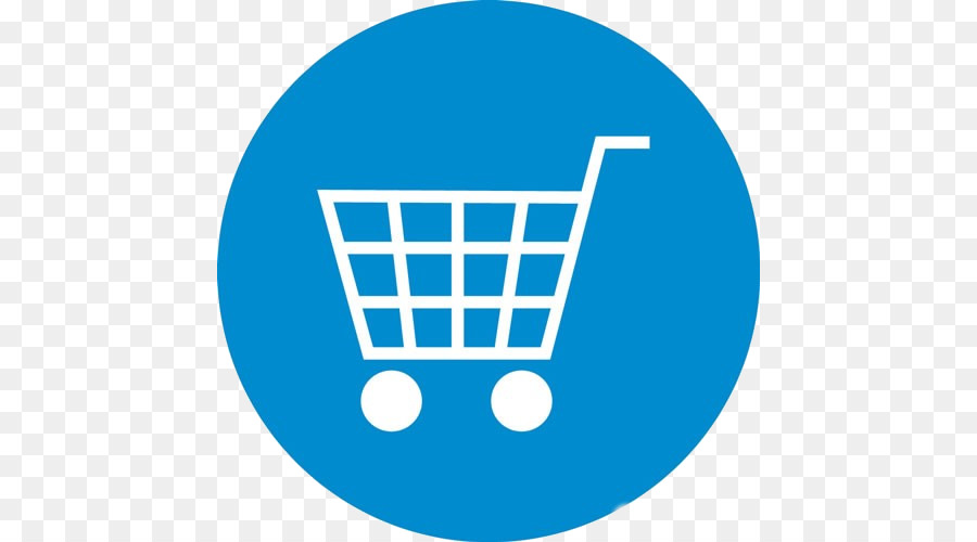 shopping cart logo blue